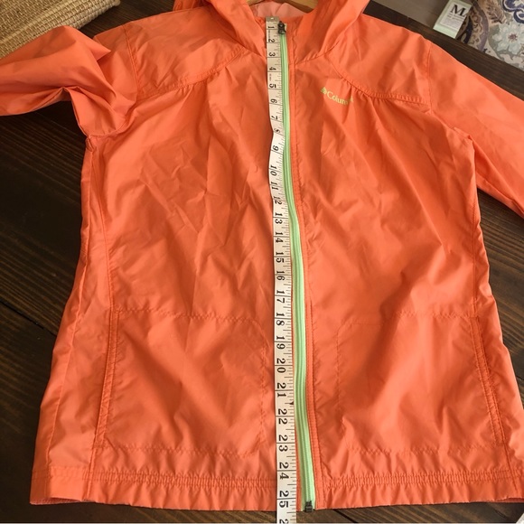 Columbia Muted Orange Hooded Zip Up Lightweight Spring Jacket Youth XL 18/20 - Picture 7 of 12
